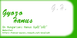 gyozo hanus business card